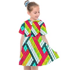 Pop Art Mosaic Kids  Sailor Dress by essentialimage365