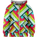 Pop Art Mosaic Kids  Zipper Hoodie Without Drawstring View1