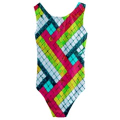 Pop Art Mosaic Kids  Cut-out Back One Piece Swimsuit by essentialimage365