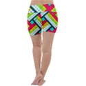 Pop Art Mosaic Lightweight Velour Yoga Shorts View4