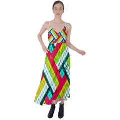 Pop Art Mosaic Tie Back Maxi Dress by essentialimage365