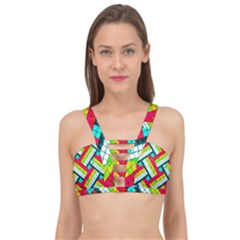 Pop Art Mosaic Cage Up Bikini Top by essentialimage365