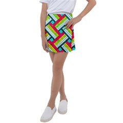 Pop Art Mosaic Kids  Tennis Skirt by essentialimage365