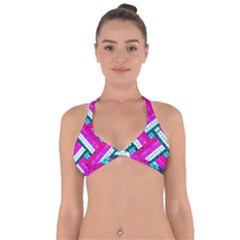 Pop Art Mosaic Halter Neck Bikini Top