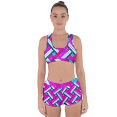 Pop Art Mosaic Racerback Boyleg Bikini Set