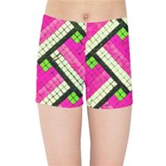 Pop Art Mosaic Kids  Sports Shorts by essentialimage365