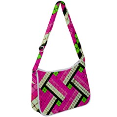 Pop Art Mosaic Zip Up Shoulder Bag by essentialimage365