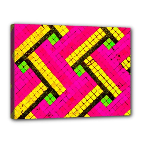 Pop Art Mosaic Canvas 16  X 12  (stretched) by essentialimage365