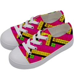 Pop Art Mosaic Kids  Low Top Canvas Sneakers by essentialimage365