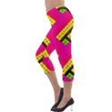 Pop Art Mosaic Lightweight Velour Capri Leggings  View3