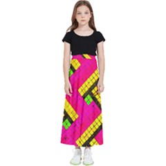 Pop Art Mosaic Kids  Flared Maxi Skirt by essentialimage365