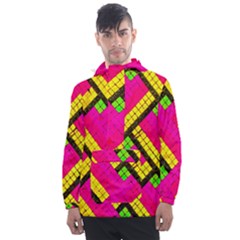 Pop Art Mosaic Men s Front Pocket Pullover Windbreaker by essentialimage365