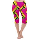 Pop Art Mosaic Lightweight Velour Cropped Yoga Leggings View1