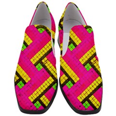 Pop Art Mosaic Women Slip On Heel Loafers by essentialimage365