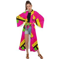 Pop Art Mosaic Maxi Kimono by essentialimage365