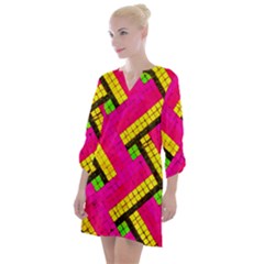 Pop Art Mosaic Open Neck Shift Dress by essentialimage365