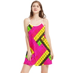 Pop Art Mosaic Summer Frill Dress by essentialimage365