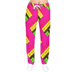 Pop Art Mosaic Women Velvet Drawstring Pants by essentialimage365