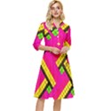 Pop Art Mosaic Classy Knee Length Dress View1