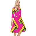 Pop Art Mosaic Classy Knee Length Dress View2