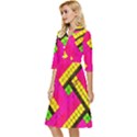 Pop Art Mosaic Classy Knee Length Dress View3