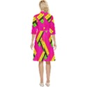 Pop Art Mosaic Classy Knee Length Dress View4