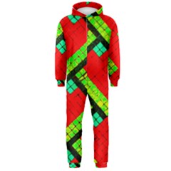 Pop Art Mosaic Hooded Jumpsuit (men)  by essentialimage365