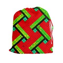 Pop Art Mosaic Drawstring Pouch (2xl) by essentialimage365