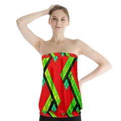 Pop Art Mosaic Strapless Top by essentialimage365