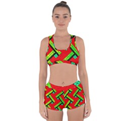 Pop Art Mosaic Racerback Boyleg Bikini Set by essentialimage365