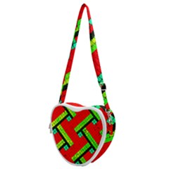 Pop Art Mosaic Heart Shoulder Bag by essentialimage365