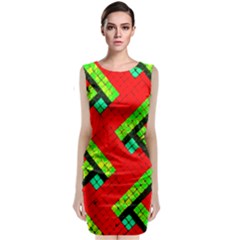 Pop Art Mosaic Sleeveless Velvet Midi Dress by essentialimage365