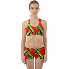 Pop Art Mosaic Back Web Gym Set by essentialimage365