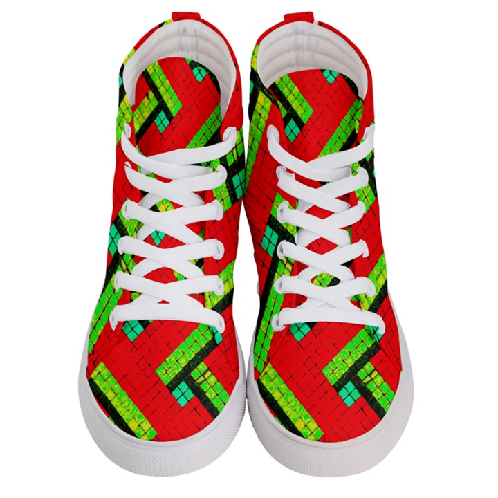 Pop Art Mosaic Men s Hi-Top Skate Sneakers