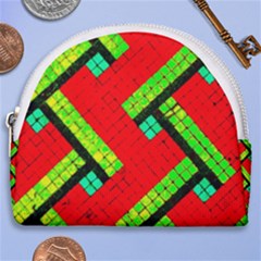 Pop Art Mosaic Horseshoe Style Canvas Pouch by essentialimage365