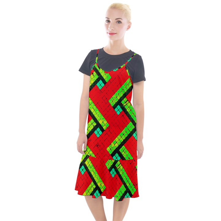 Pop Art Mosaic Camis Fishtail Dress