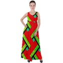 Pop Art Mosaic Empire Waist Velour Maxi Dress View1