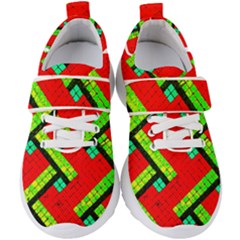 Pop Art Mosaic Kids  Velcro Strap Shoes by essentialimage365