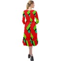 Pop Art Mosaic Ruffle End Midi Chiffon Dress View2