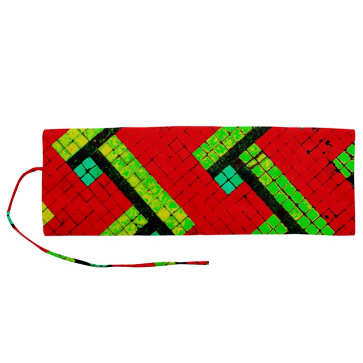 Pop Art Mosaic Roll Up Canvas Pencil Holder (M)