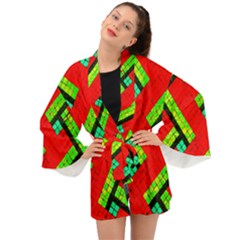 Pop Art Mosaic Long Sleeve Kimono by essentialimage365