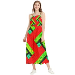 Pop Art Mosaic Boho Sleeveless Summer Dress by essentialimage365