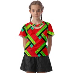 Pop Art Mosaic Kids  Front Cut Tee by essentialimage365