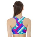 Pop Art Mosaic Sports Bra with Border View2