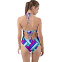 Pop Art Mosaic Halter Cut-Out One Piece Swimsuit View2