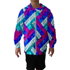 Pop Art Mosaic Kids  Hooded Windbreaker by essentialimage365