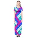 Pop Art Mosaic Short Sleeve Maxi Dress View1