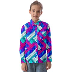 Pop Art Mosaic Kids  Long Sleeve Shirt by essentialimage365