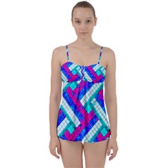 Pop Art Mosaic Babydoll Tankini Set by essentialimage365