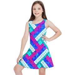 Pop Art Mosaic Kids  Lightweight Sleeveless Dress by essentialimage365